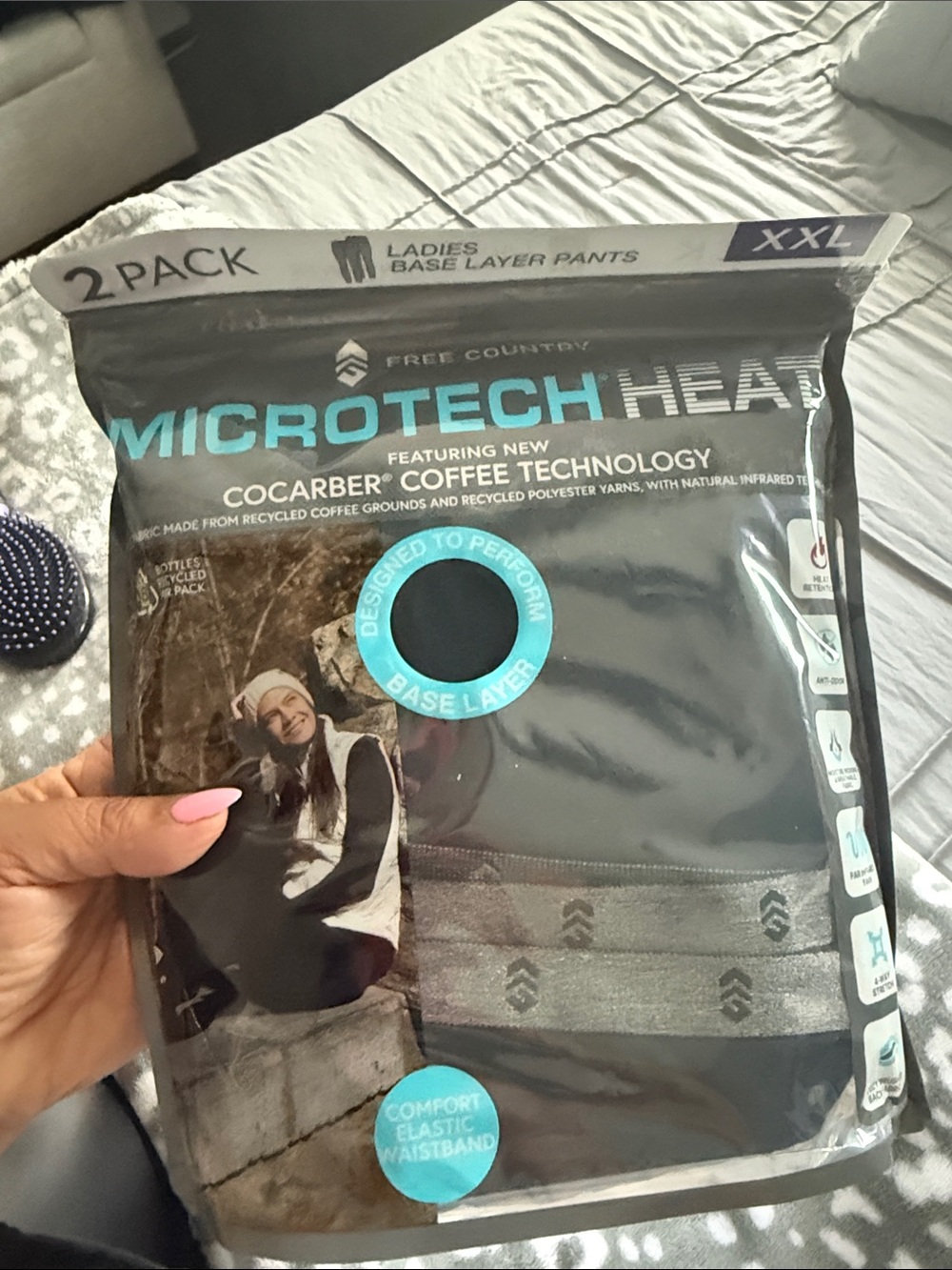 Free Country Microtech Heat Ladies Base Layer Pants - Black